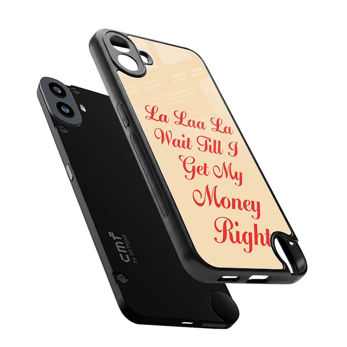 La Laa La sleek cmf nothing phone 1 cover with tempered glass back and TPU edges