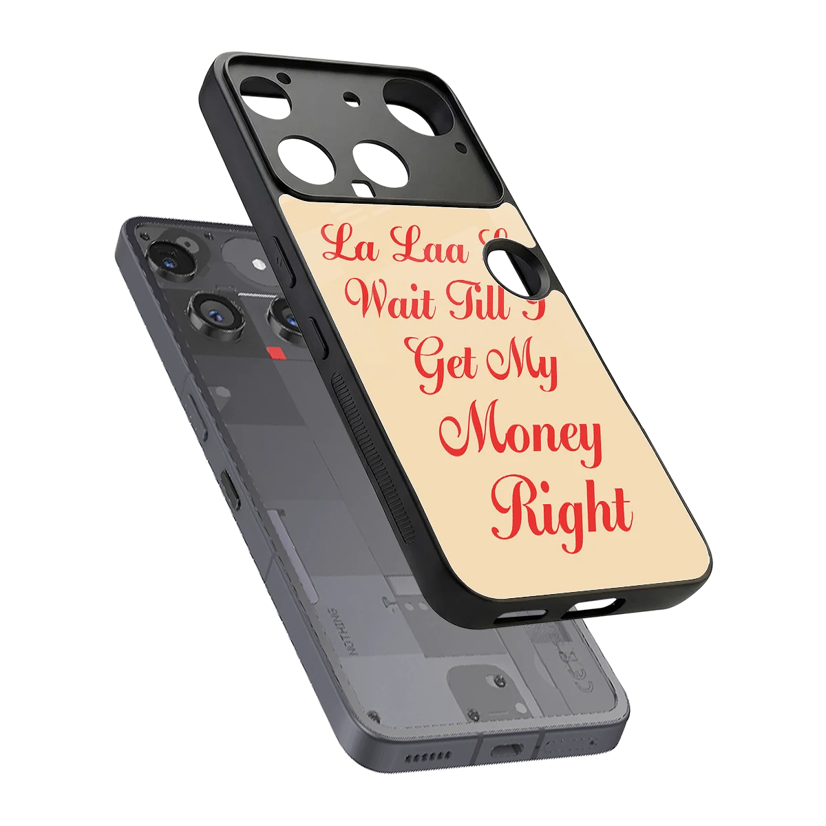 La Laa La sleek nothing phone 3 cover with tempered glass back and TPU edges