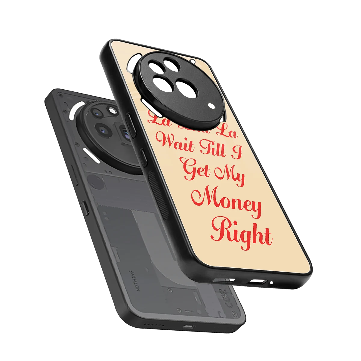 La Laa La sleek nothing phone 3a pro cover with tempered glass back and TPU edges