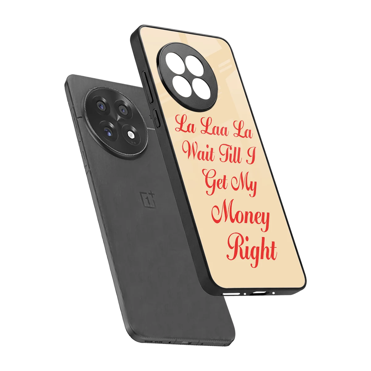 La Laa La sleek oneplus 13r cover with tempered glass back and TPU edges