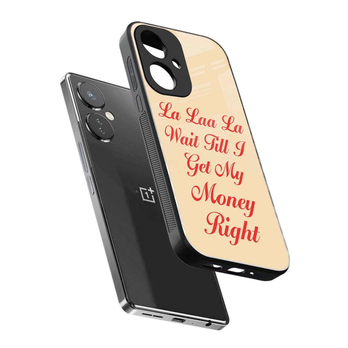 La Laa La sleek oneplus nord ce 3 cover with tempered glass back and TPU edges