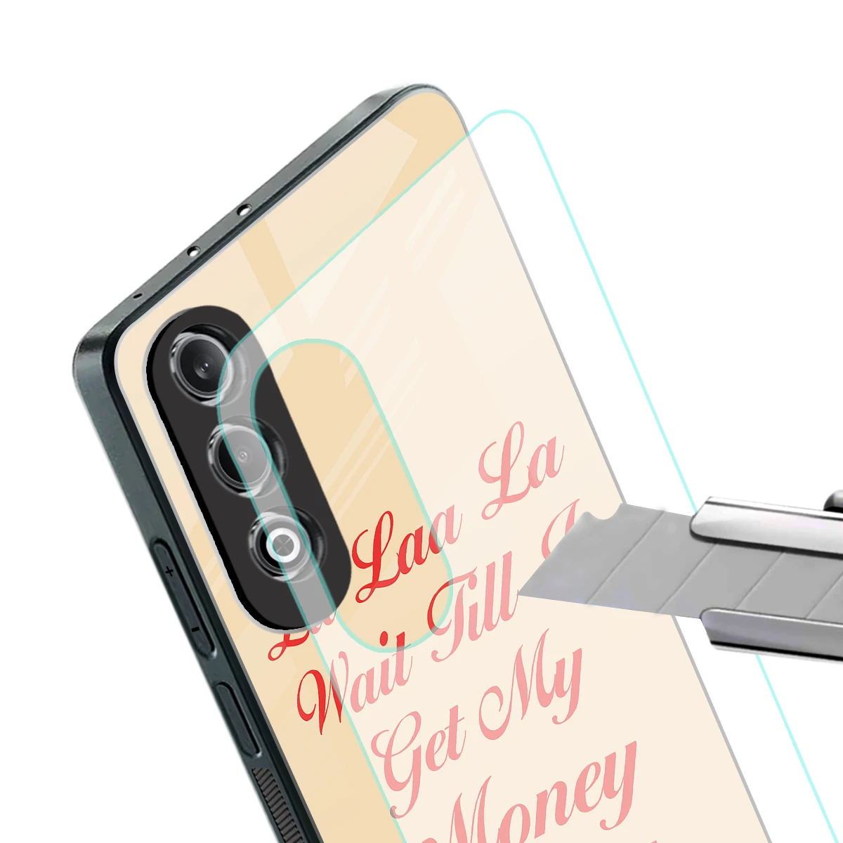 La Laa La stylish phone case for oneplus nord ce 4 | glossy glass and slim fit