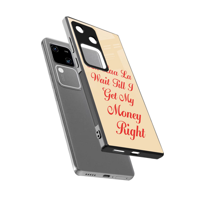 La Laa La sleek vivo v30 cover with tempered glass back and TPU edges