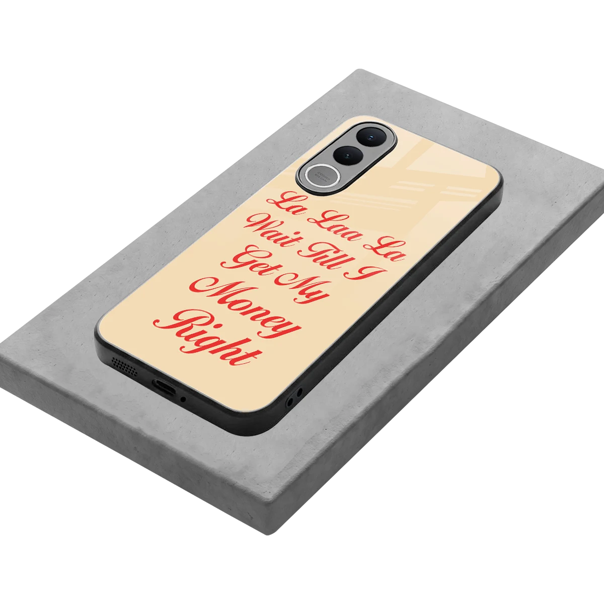 La Laa La stylish phone case for vivo v70 fe | glossy glass and slim fit