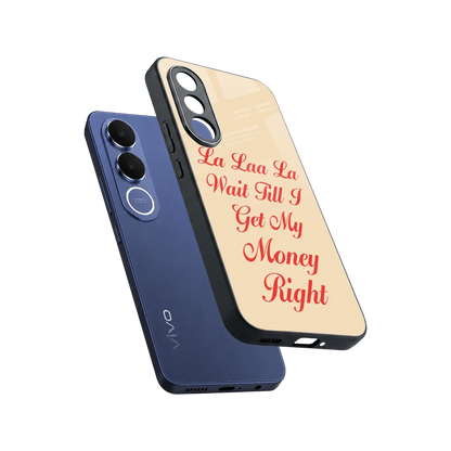 La Laa La sleek vivo v70 fe cover with tempered glass back and TPU edges
