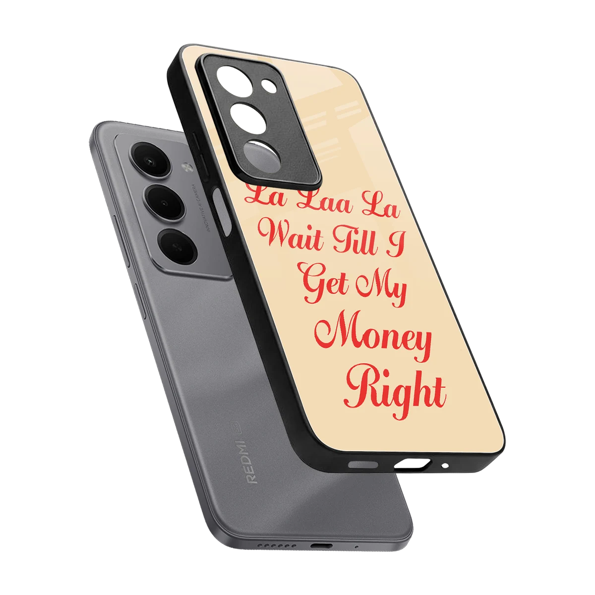 La Laa La sleek redmi 15 5g cover with tempered glass back and TPU edges