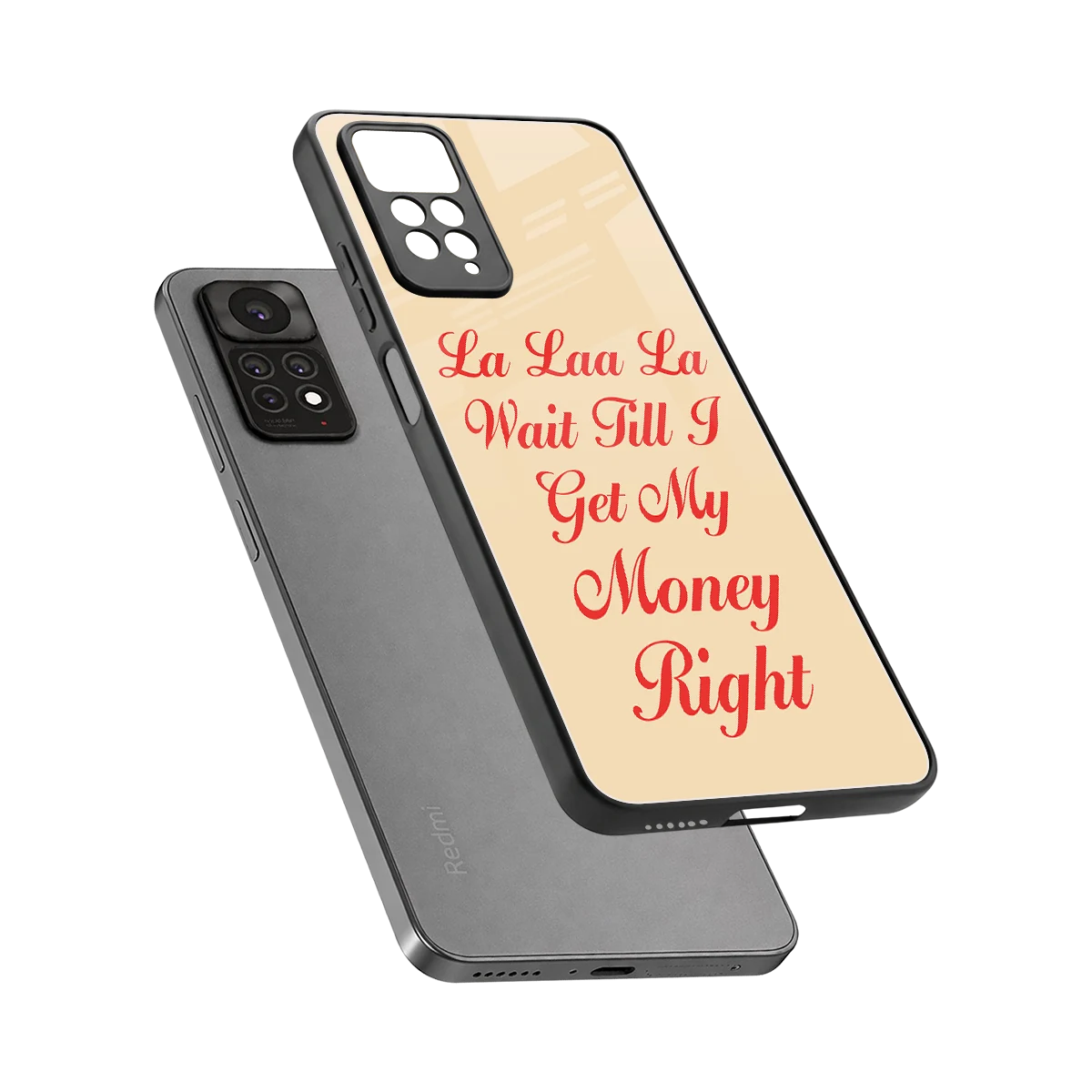 La Laa La sleek redmi note 11 pro cover with tempered glass back and TPU edges