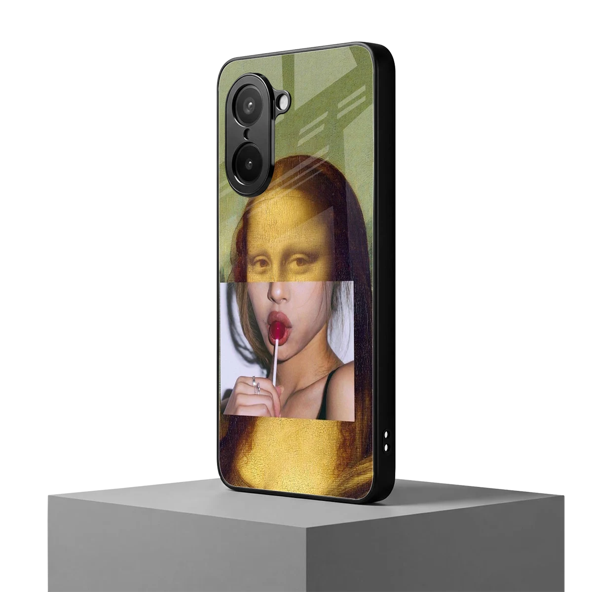 La Mona Lisa oneplus nord ce5 5g mobile cover | shockproof glass phone case