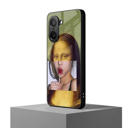 La Mona Lisa oneplus nord ce5 5g mobile cover | shockproof glass phone case