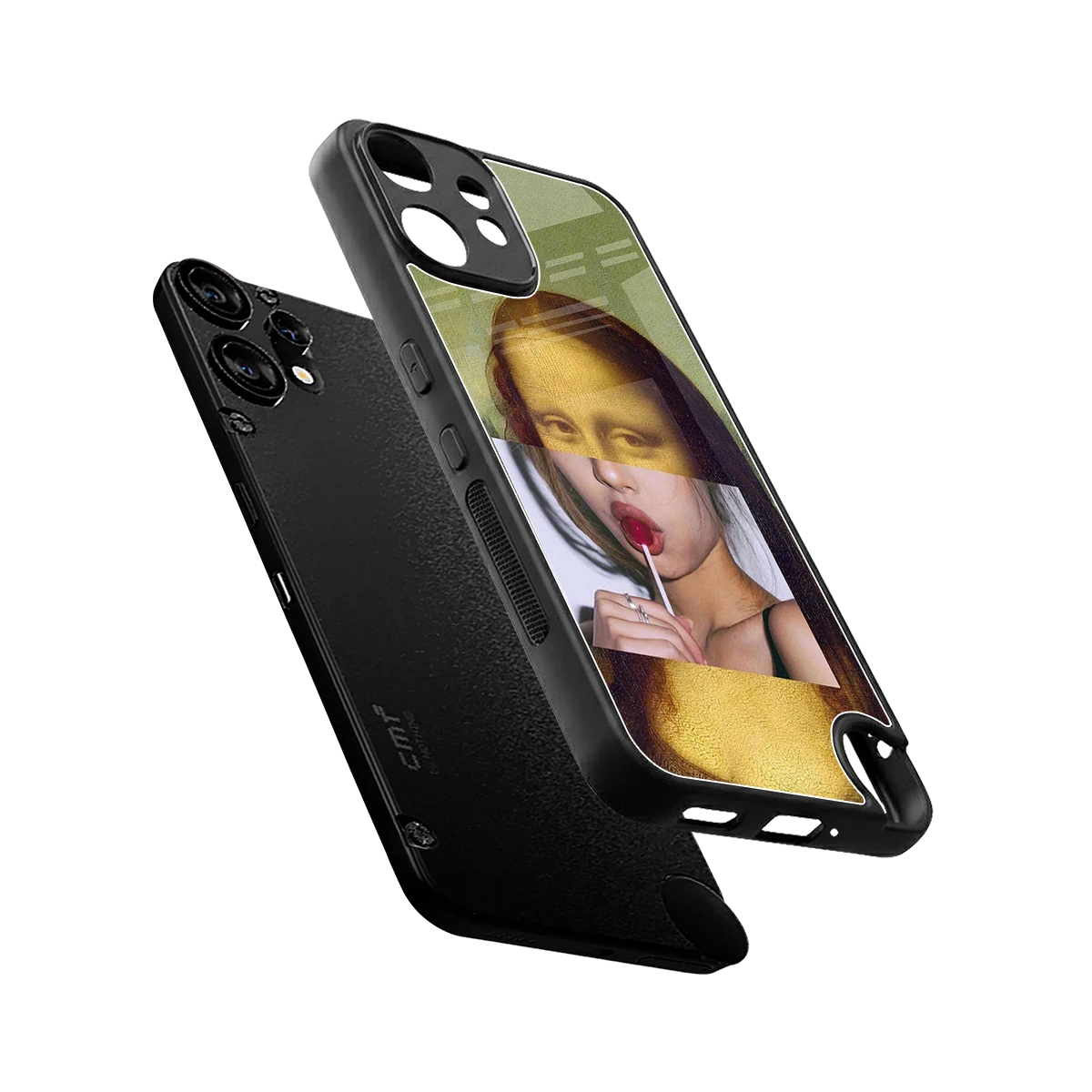 La Mona Lisa sleek cmf nothing phone 2 pro cover with tempered glass back and TPU edges