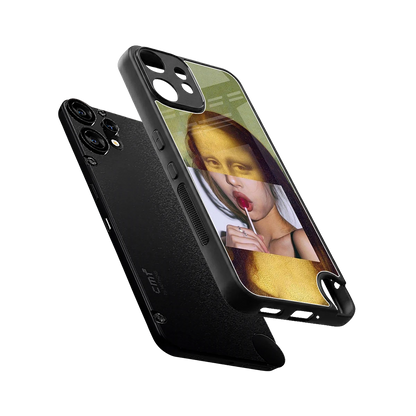 La Mona Lisa sleek cmf nothing phone 2 pro cover with tempered glass back and TPU edges