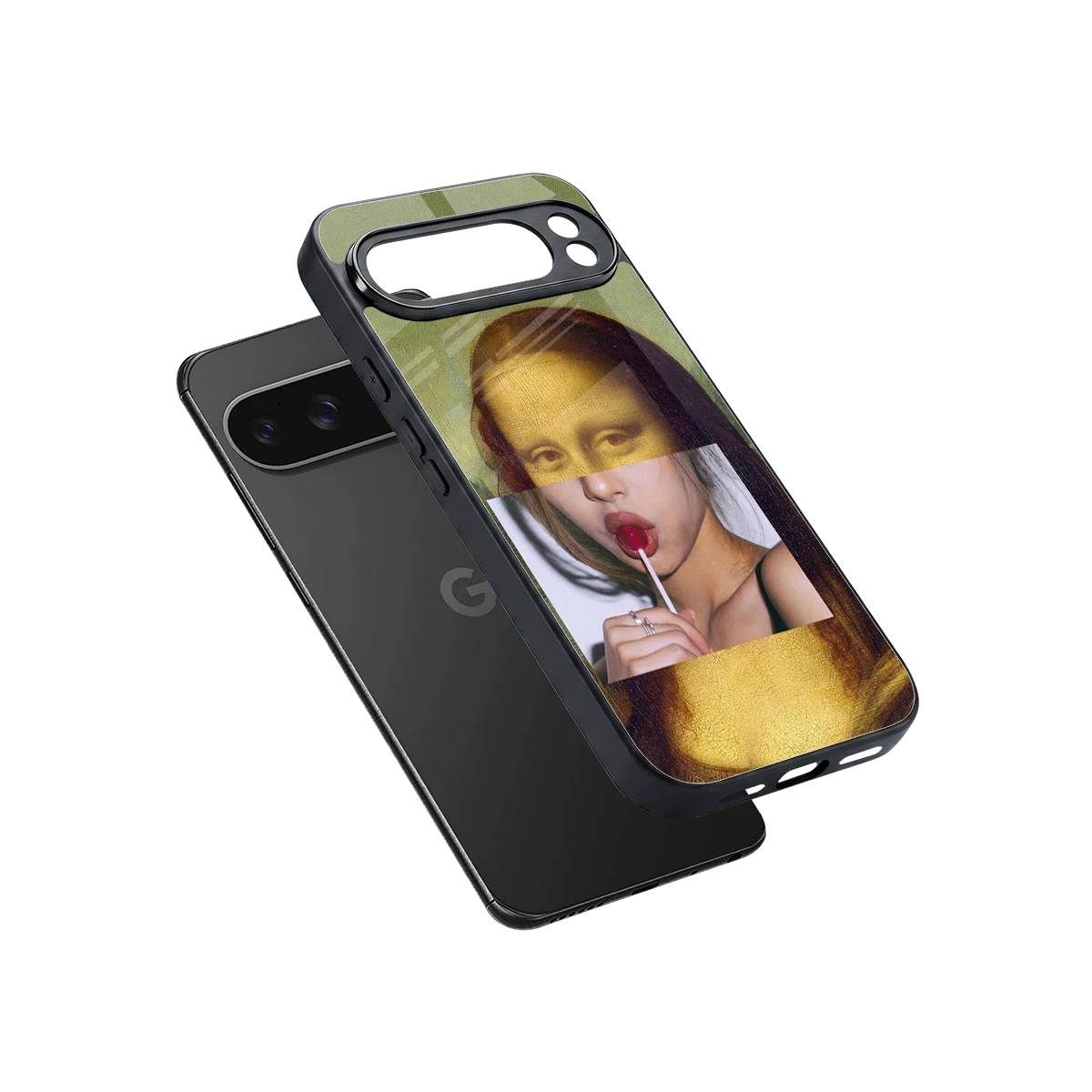 La Mona Lisa sleek google pixel 10 pro xl cover with tempered glass back and TPU edges