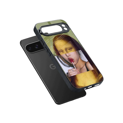 La Mona Lisa sleek google pixel 10 pro xl cover with tempered glass back and TPU edges