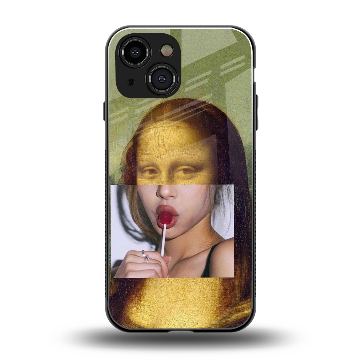 La Mona Lisa back phone cover | glass case for iphone 13 mini
