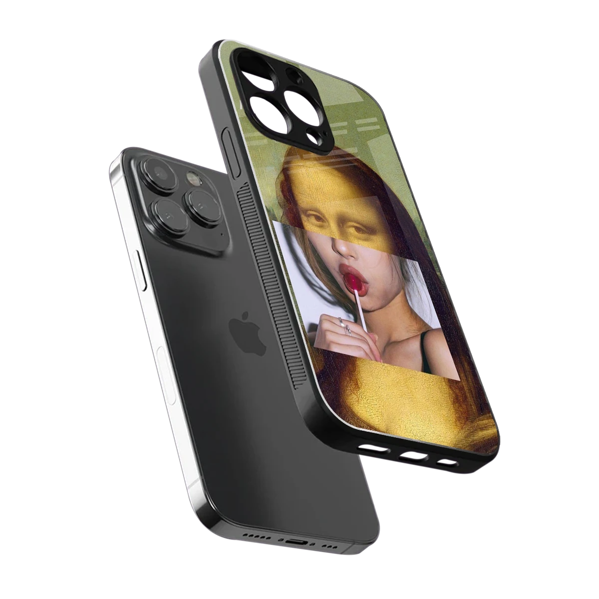 La Mona Lisa sleek iphone 13 pro cover with tempered glass back and TPU edges
