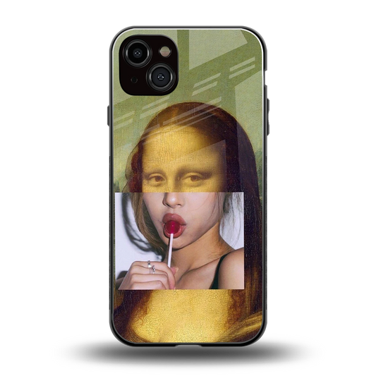 La Mona Lisa back phone cover | glass case for iphone 15 plus