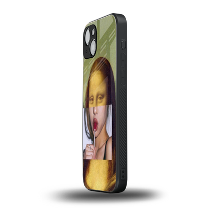 La Mona Lisa iphone 15 plus mobile cover | shockproof glass phone case