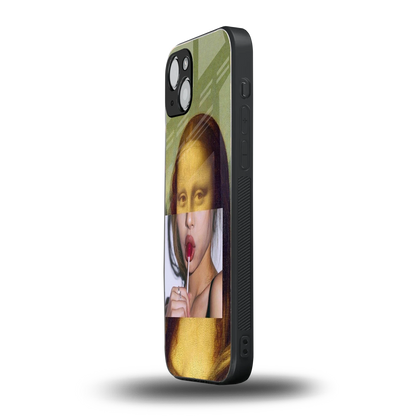 La Mona Lisa iphone 15 mobile cover | shockproof glass phone case