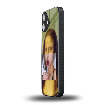 La Mona Lisa iphone 16 plus mobile cover | shockproof glass phone case