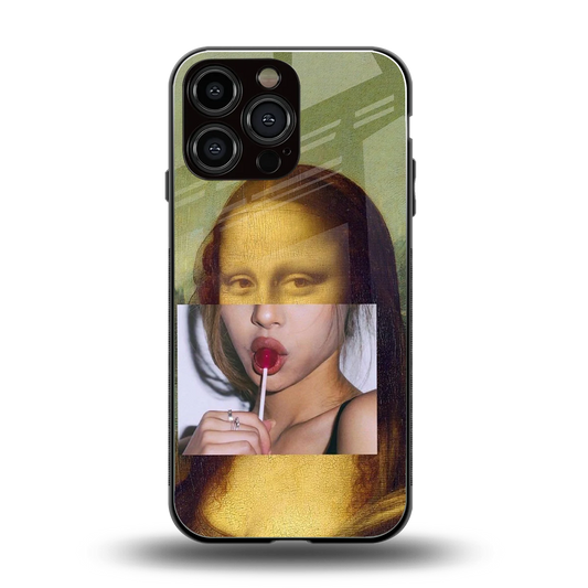 La Mona Lisa back phone cover | glass case for iphone 16 pro max