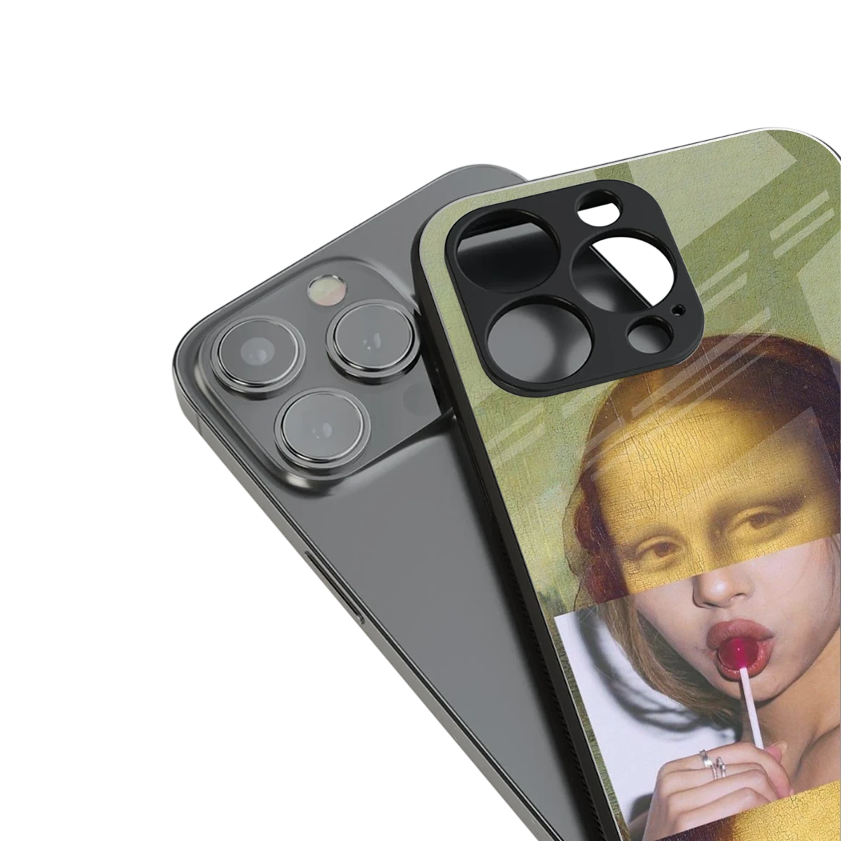 La Mona Lisa stylish phone case for iPhone 16 | glossy glass and slim fit