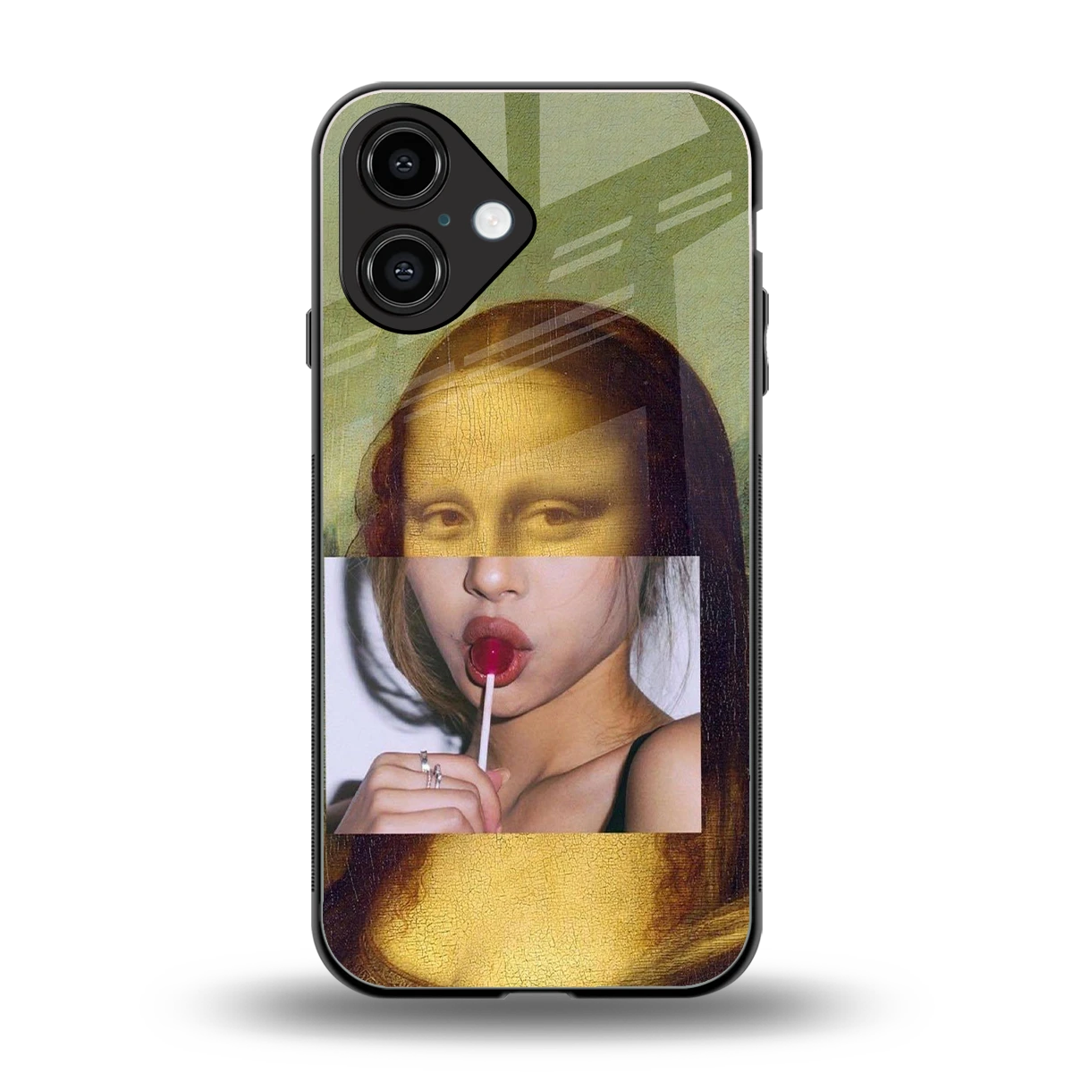 La Mona Lisa back phone cover | glass case for iphone 16