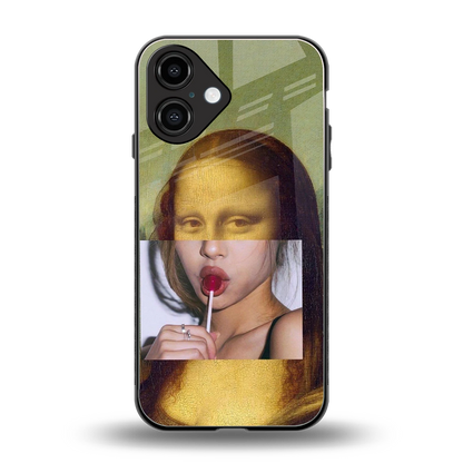 La Mona Lisa back phone cover | glass case for iphone 16
