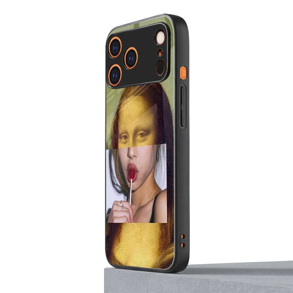 La Mona Lisa iphone 17 pro max mobile cover | shockproof glass phone case
