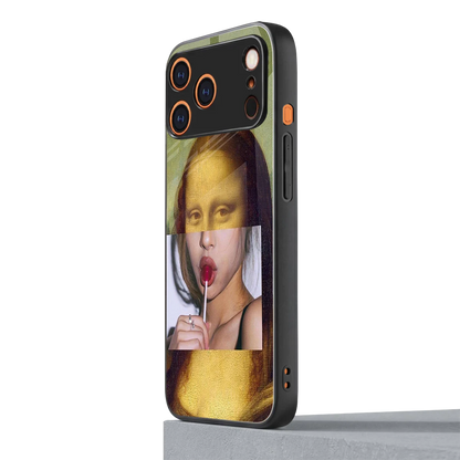 La Mona Lisa iphone 17 pro max mobile cover | shockproof glass phone case