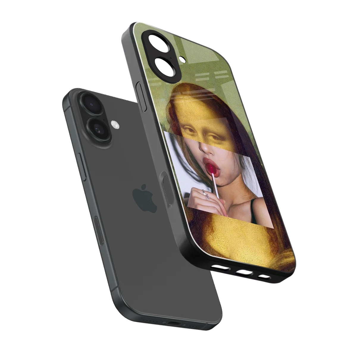 La Mona Lisa sleek iphone 17 cover with tempered glass back and TPU edges