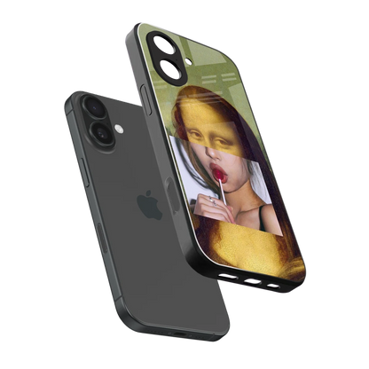 La Mona Lisa sleek iphone 17 cover with tempered glass back and TPU edges
