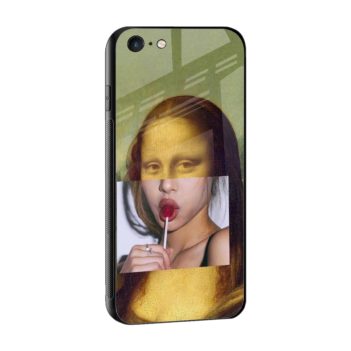La Mona Lisa sleek iphone 6 cover with tempered glass back and TPU edges