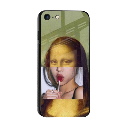 La Mona Lisa sleek iphone 7 cover with tempered glass back and TPU edges
