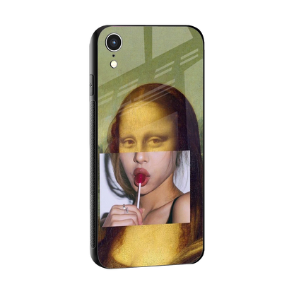 La Mona Lisa sleek iphone xr cover with tempered glass back and TPU edges