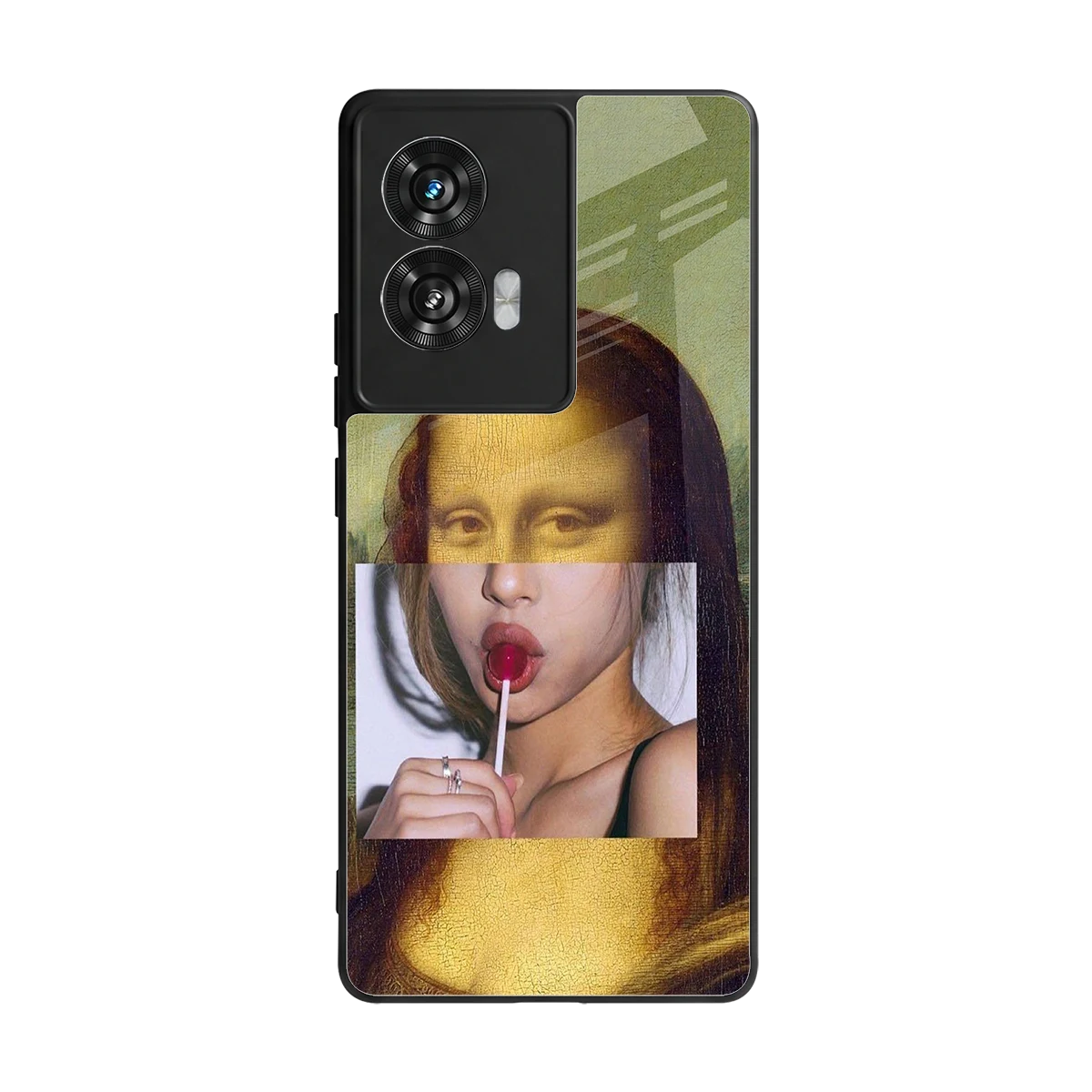 La Mona Lisa back phone cover | glass case for motorola edge 50 fusion