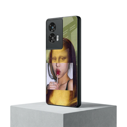 La Mona Lisa motorola edge 50 fusion mobile cover | shockproof glass phone case
