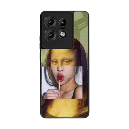 La Mona Lisa back phone cover | glass case for motorola edge 50 pro