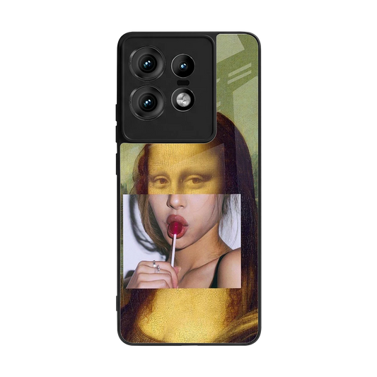 La Mona Lisa back phone cover | glass case for motorola edge 50 pro