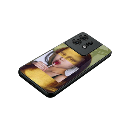 La Mona Lisa stylish phone case for motorola edge 50 pro | glossy glass and slim fit