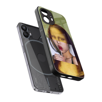La Mona Lisa sleek nothing phone 2 cover with tempered glass back and TPU edges
