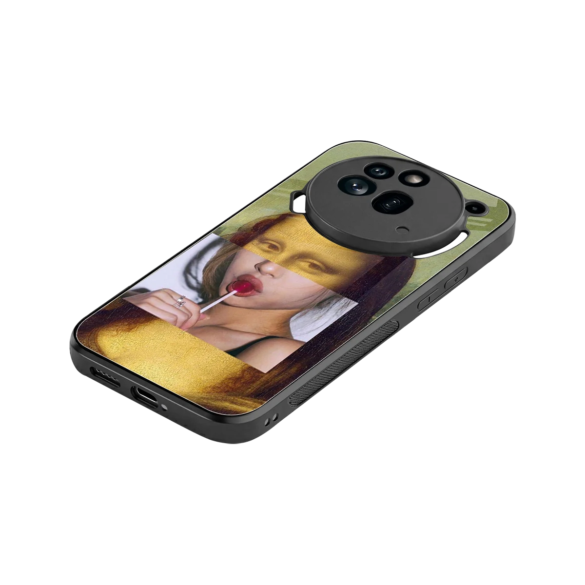 La Mona Lisa stylish phone case for nothing phone 3a pro | glossy glass and slim fit