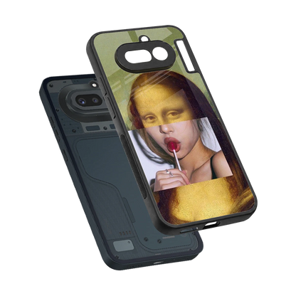 La Mona Lisa sleek nothing phone 4a cover with tempered glass back and TPU edges