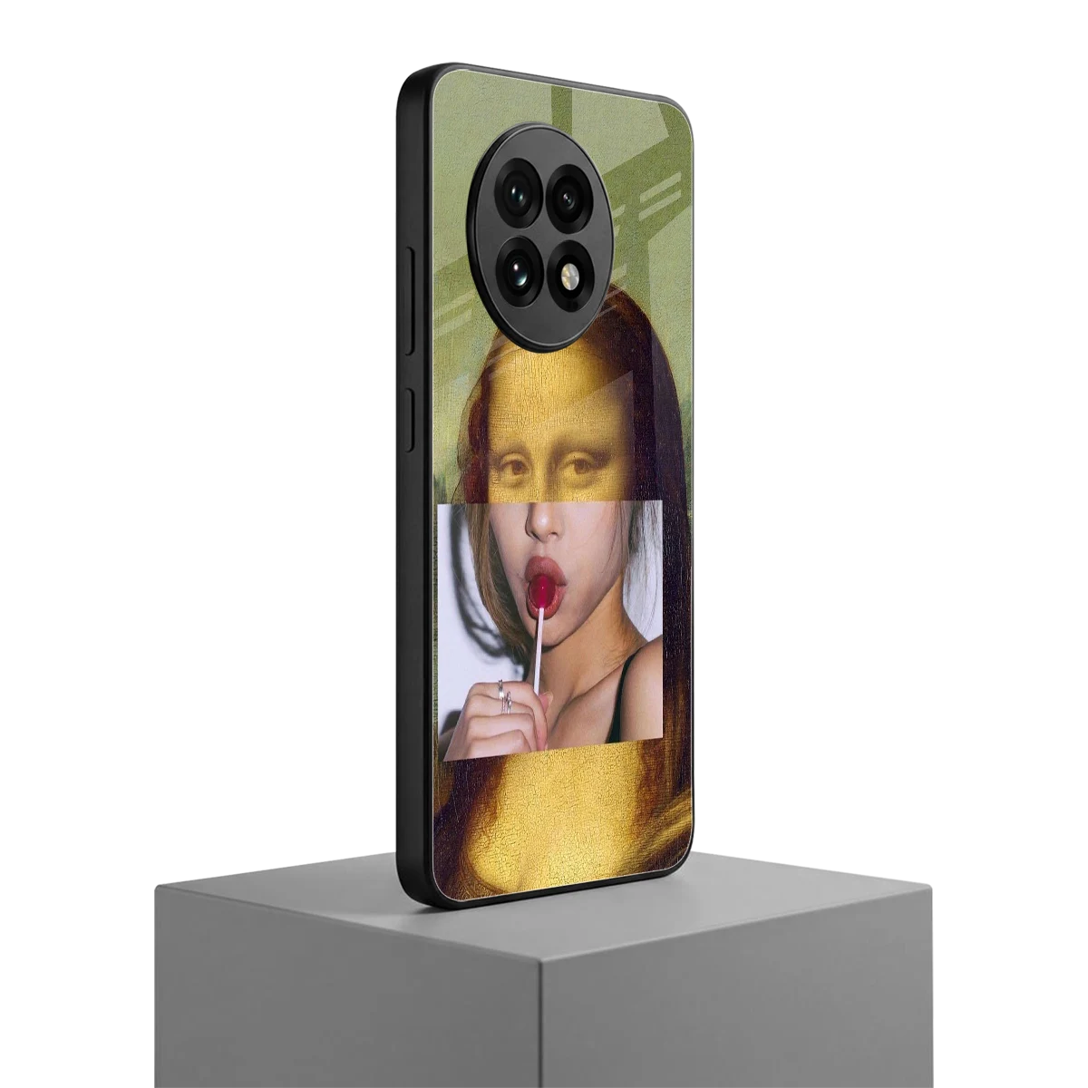 La Mona Lisa oneplus 13r mobile cover | shockproof glass phone case