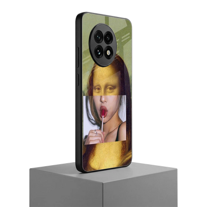La Mona Lisa oneplus 13r mobile cover | shockproof glass phone case