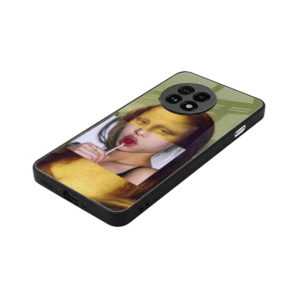 La Mona Lisa stylish phone case for oneplus 13r | glossy glass and slim fit