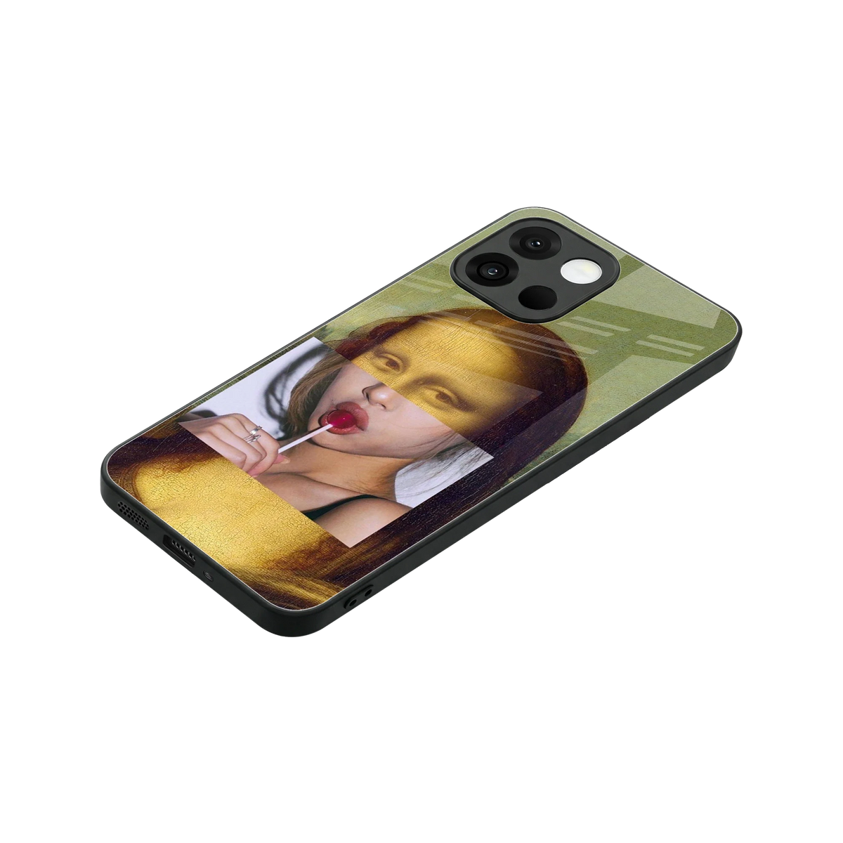 La Mona Lisa stylish phone case for oneplus 13s | glossy glass and slim fit