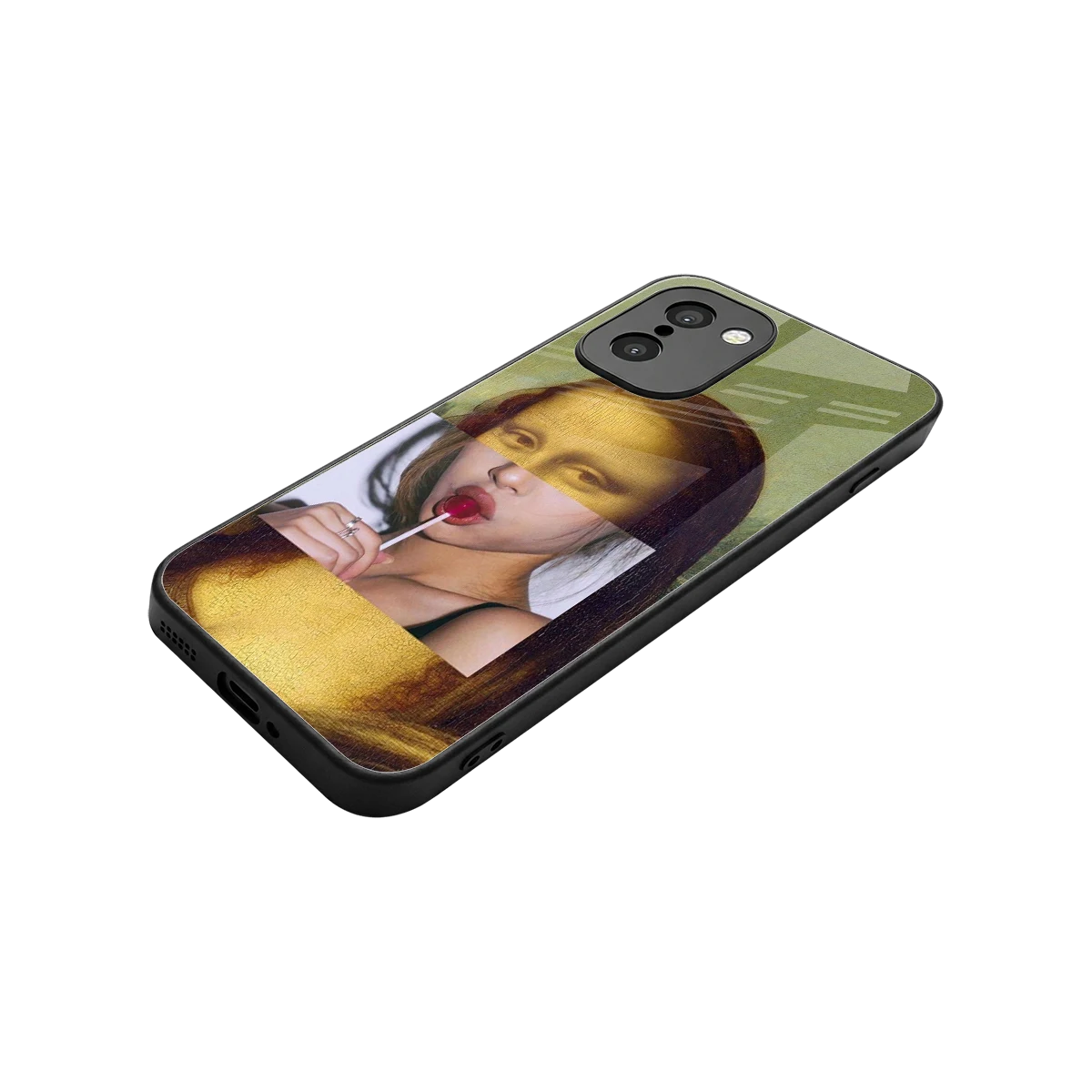 La Mona Lisa stylish phone case for oneplus 15r | glossy glass and slim fit
