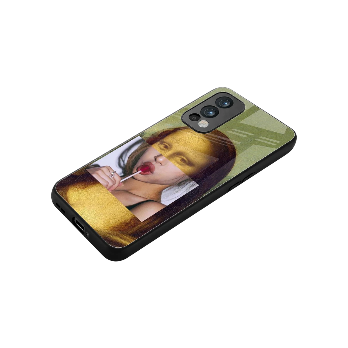 La Mona Lisa stylish phone case for oneplus nord 2 | glossy glass and slim fit