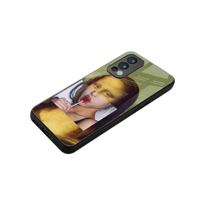 La Mona Lisa stylish phone case for oneplus nord 2 | glossy glass and slim fit