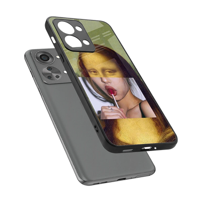 La Mona Lisa sleek oneplus nord 2t cover with tempered glass back and TPU edges
